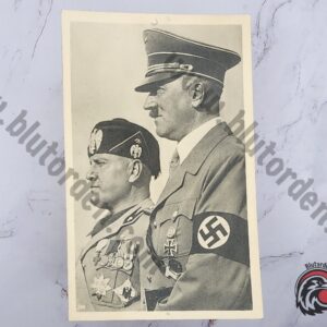 #1422 - Postcard - Adolf Hitler and Benito Mussolini