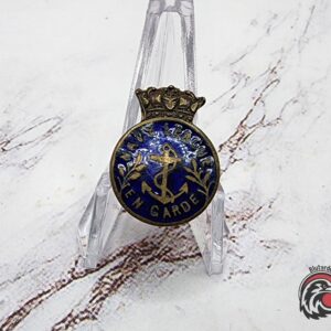 #1464 - Vintage Canadian Navy League "En Garde" Pin – Enamel & Brass, Scarce Original