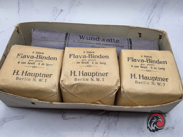 #1714 – WWII German Medical Lot – Flava-Binden & Wundwatte in Civilian ...