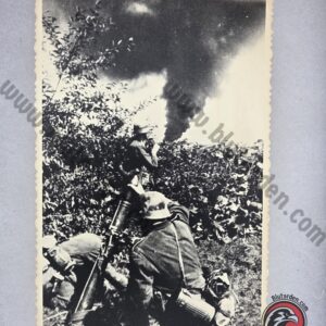 #1651 - WW2 German Mortar Crew in Action – Soviet Archive Reprint