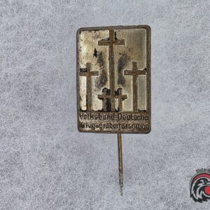 #1803 - Volksbund German War Graves Donation Tinnie – Crosses Design (Pre-WWII)