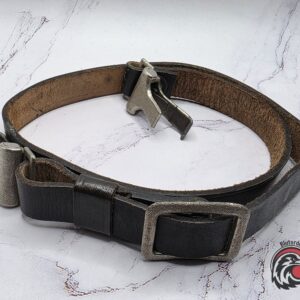 #1733 - WW2 Hitler Youth Cross Strap – DRGM Marked – Partial Damage