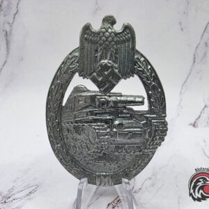 #1886 - Panzer Assault Badge in Silver – Unmarked – Combat Award