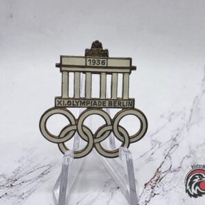 #2455 – Third Reich German 1936 Berlin Olympics Visitor’s Badge by Paulmann & Crone, Lüdenscheid