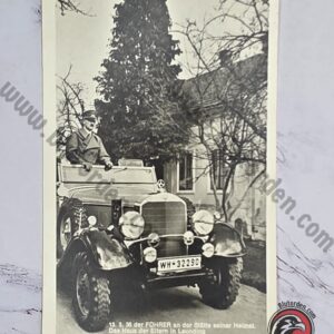 #1568 – Photo-Hoffmann "Hitler at His Parents' Home in Leonding" Real Photo Postcard