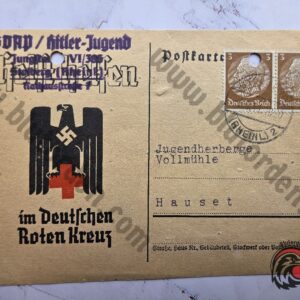 #1596 – Deutsches Jungvolk / Hitler Youth Official Correspondence Card (1941)