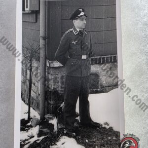 #2261 – German WWII Luftwaffe NCO Standing Outdoors – Dated April 1943 – Original Photograph