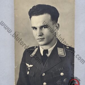 #2264 – Luftwaffe Period Studio Portrait Photograph – Uniformed Serviceman – Photo Schott, St. Pölten