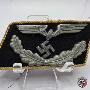 #2740-0027 – German WWII Deutsche Reichsbahn 1942 Pattern Higher Official Collar Tab – Pay Groups 7–6